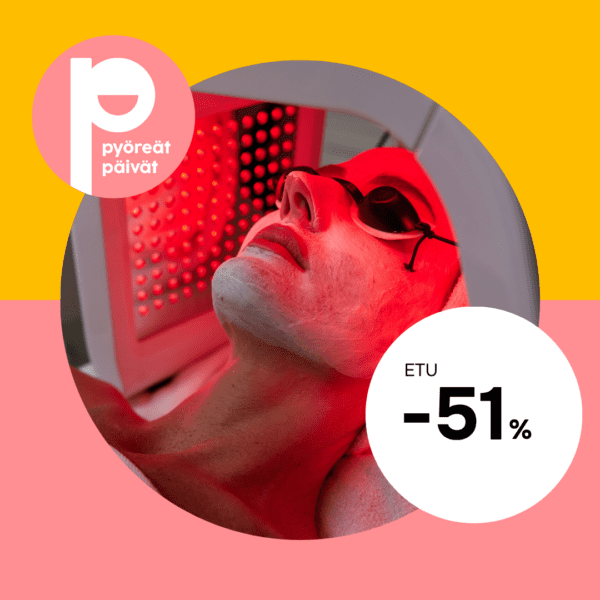 Pyöreät Päivät: LED-valohoito kasvoille 19 €